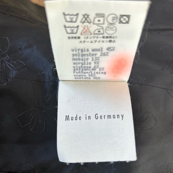 Rena Lange Tweed Pattern Virgin Wool Mohair Blazer - Picture 10 of 11